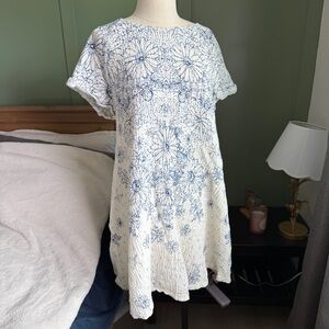 Free People Pinwheel Print Swing Dress In Light Combo